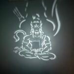 Meditating Hanuman Shadow Projection Lamp – Divine Wall Light