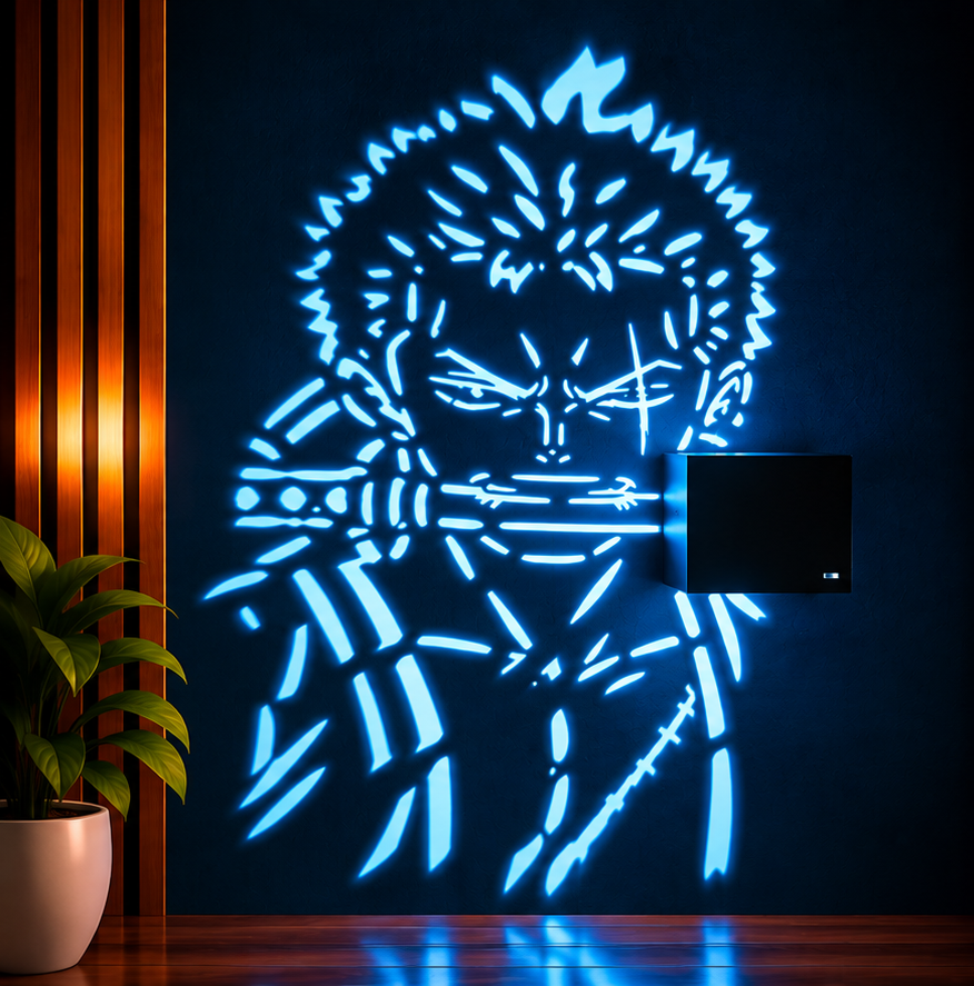 Roronoa Zoro Shadow Projection Lamp – One Piece Anime Wall Light