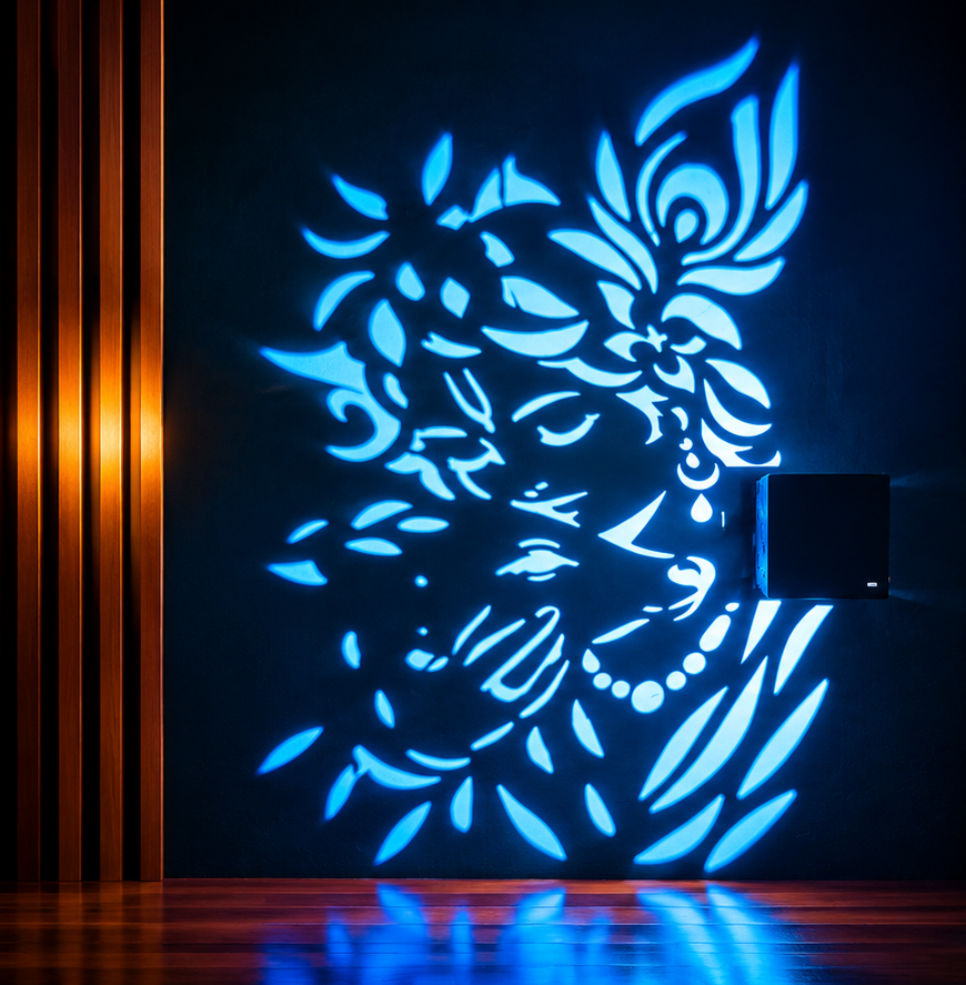 Divine Krishna Portrait – Shadow Projection Lamp