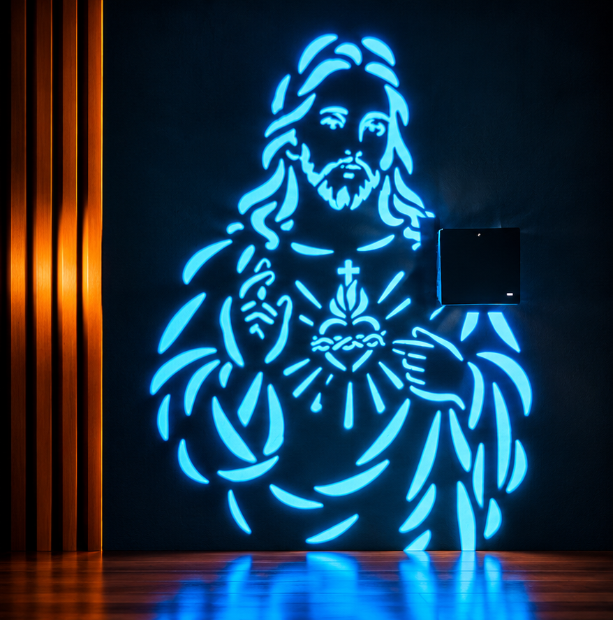 Sacred Heart of Jesus – Shadow Projection Lamp
