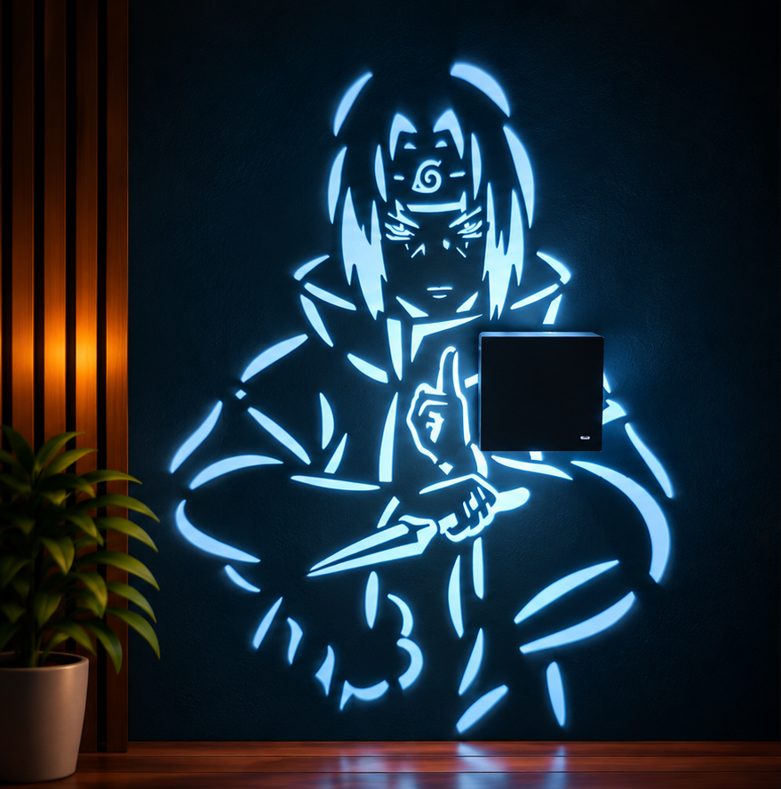 Itachi Uchiha Shadow Projection Lamp – Naruto Anime Wall Light